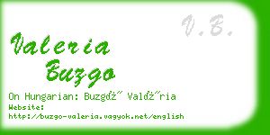 valeria buzgo business card